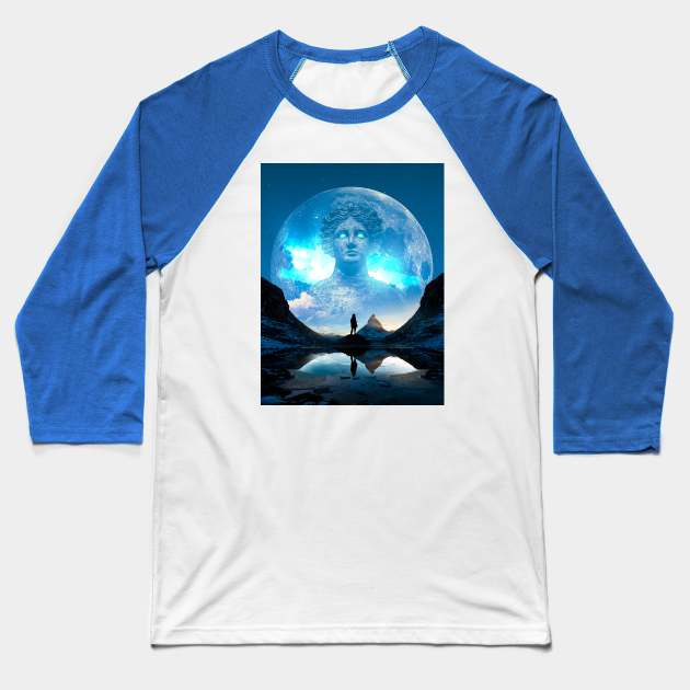 Goddess Baseball T-Shirt by LumiFantasy